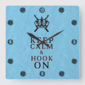 ク保ロチェットのクラフトルームに落ち着いたフック スクエア壁時計 (正面)