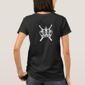 ク保ロチェット前面とバックダークに落ち着いたフック Tシャツ (裏面)