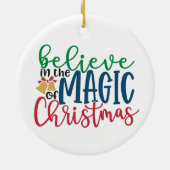 ク信じリスマス·セラミック·魔法のオーナメント セラミックオーナメント (裏面)