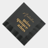 ク恋しく思リンスアニョスブラック&金ゴールド 箔ナプキン (右)