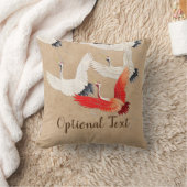 ク日本のル飛んでいる クッション (ブランケット)