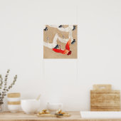 ク日本のル飛んでいる ポスター (キッチン)