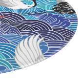 ク日本のレーン華美:鳥のパターン。 カッティングボード (角)