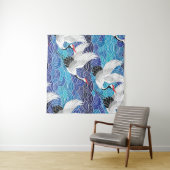 ク日本のレーン華美:鳥のパターン。 タペストリー (インサイチュ(横))