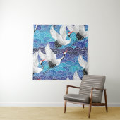 ク日本のレーン華美:鳥のパターン。 タペストリー (インサイチュ)