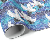 ク日本のレーン華美：鳥のパターン。 ラッピングペーパー (ロールコーナー)