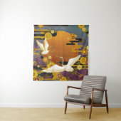 ク日本のレーン鳥カラフルイラストレーション タペストリー (インサイチュ)