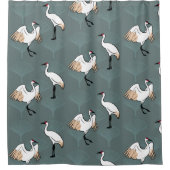 ク日本のレーン&ジンコ葉ズ シャワーカーテン (正面)