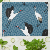 ク日本のレーン&ブルー キッチンタオル (折り畳み)