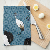 ク日本のレーン&ブルー キッチンタオル (四つ折り)