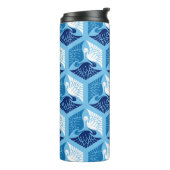 ク日本のレーン、海軍、ホワイト、ライトブルー タンブラー (回転左)