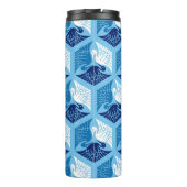 ク日本のレーン、海軍、ホワイト、ライトブルー タンブラー (裏面)