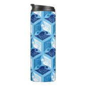 ク日本のレーン、海軍、ホワイト、ライトブルー タンブラー (回転右)