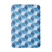 ク日本のレーン、海軍、ホワイト、ライトブルー バスマット (正面縦)