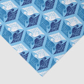 ク日本のレーン、海軍、ホワイト、ライトブルー 薄葉紙 (詳細)