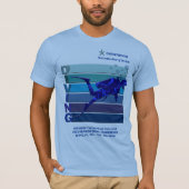 ク最高のラブのスキューバダイバー男性へ Tシャツ (正面)