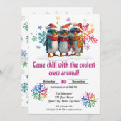 ク来ループ・クリスクールトで冷えのまわりになさい 招待状 (正面/裏面)