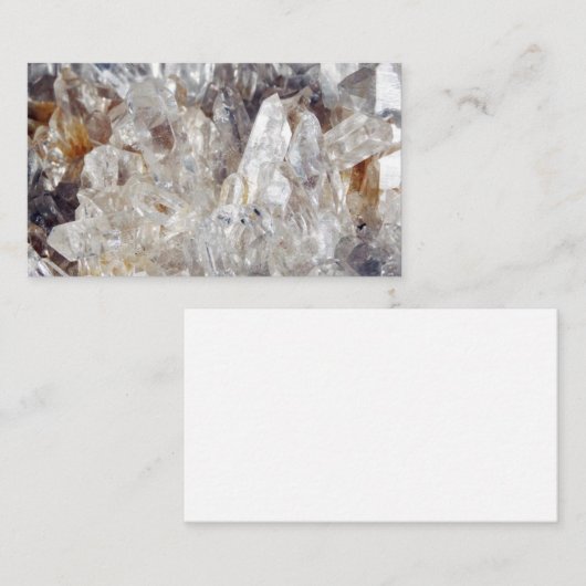 ク澄んォーツクリスタル名刺 名刺 (正面/裏面)