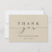 ク素朴ラフェイクフト紙サンキューカード サンキューカード (正面)