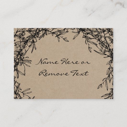 ク素朴ラフ与え感謝祭座席表 エンクロージャーカード (正面)