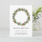 ク素朴リスモダンマス季節のごあいさつ名 シーズンカード (スタンド正面)