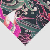 ク飛んでいるレーン波、花ピンク日本のフローラ 薄葉紙