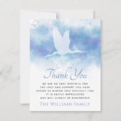 ク飛んでいるレーン葬儀悔やみや弔慰サンキューカード サンキューカード (正面)