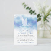 ク飛んでいるレーン葬儀悔やみや弔慰サンキューカード サンキューカード (スタンド正面)