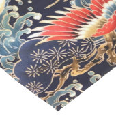 ク飛んでいるレーン,波,春の花日本のフローラ ミディアムテーブルランナー (コーナー)