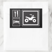 ク食べアッド！ 長方形シール (バッグ)