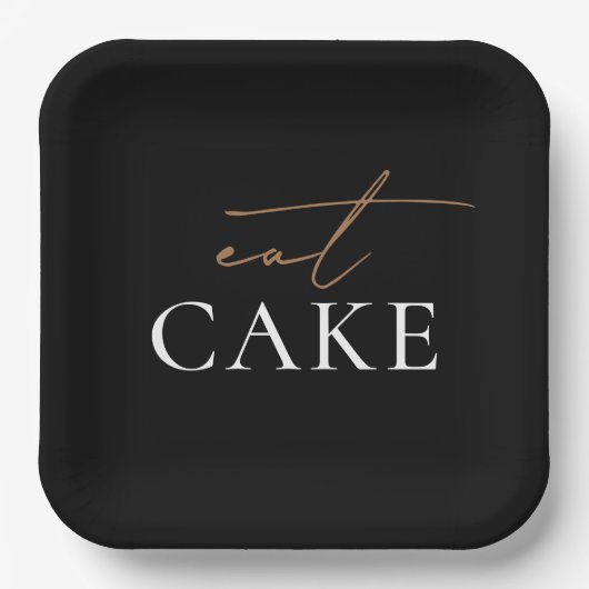 ク食べケモダンーキ白黒結婚ズ ペーパープレート (正面)