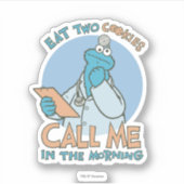 ク食べッキーを2個、朝に電話して シール (正面)