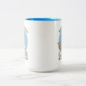 ク食べッキーを2個、朝に電話して ツートーンマグカップ (中央)