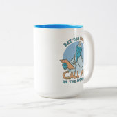 ク食べッキーを2個、朝に電話して ツートーンマグカップ (正面右)