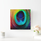 ク鮮やかジャク スクエア壁時計 (ホーム)