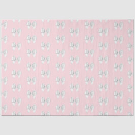 グلامピンクアクアブルーティファニーテーマホワイトボウ 薄葉紙