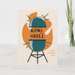 グおもしろいリルの父の日のBBQキング カード