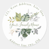 グかわいらしロ離れン差出人住所封筒用シール ラウンドシール (正面)