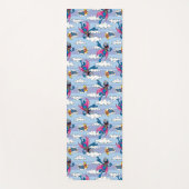 グすごいローバー漫画ストライプのブルーパターン ヨガマット (正面)