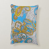 グはっきりしたランギー・イスラームサイケデリックオーナメント アクセントクッション (裏面(縦))
