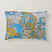 グはっきりしたランギー・イスラームサイケデリックオーナメント アクセントクッション (裏面)