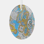 グはっきりしたランギー・イスラームサイケデリックオーナメント ガラスオーナメント (正面左)
