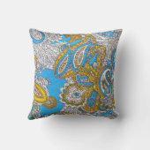 グはっきりしたランギー・イスラームサイケデリックオーナメント クッション (裏面)