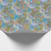 グはっきりしたランギー・イスラームサイケデリックオーナメント ラッピングペーパー (角)