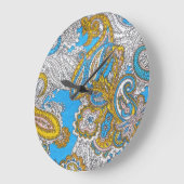 グはっきりしたランギー・イスラームサイケデリックオーナメント ラージ壁時計 (傾斜)
