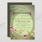 グよくはしゃぐリーン&レディーバード 招待状 (正面/裏面)