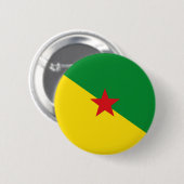 グアイフランスのア国旗の記号 缶バッジ (正面&裏面)