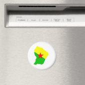 グアイフランスのナ国旗の地図フルサイズ マグネット (インサイチュ (食洗機))