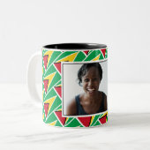 グアイ最高のオマパーソナライズされたム国旗の写真 ツートーンマグカップ (正面左)