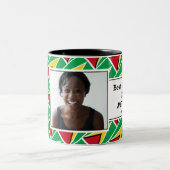 グアイ最高のオマパーソナライズされたム国旗の写真 ツートーンマグカップ (中央)